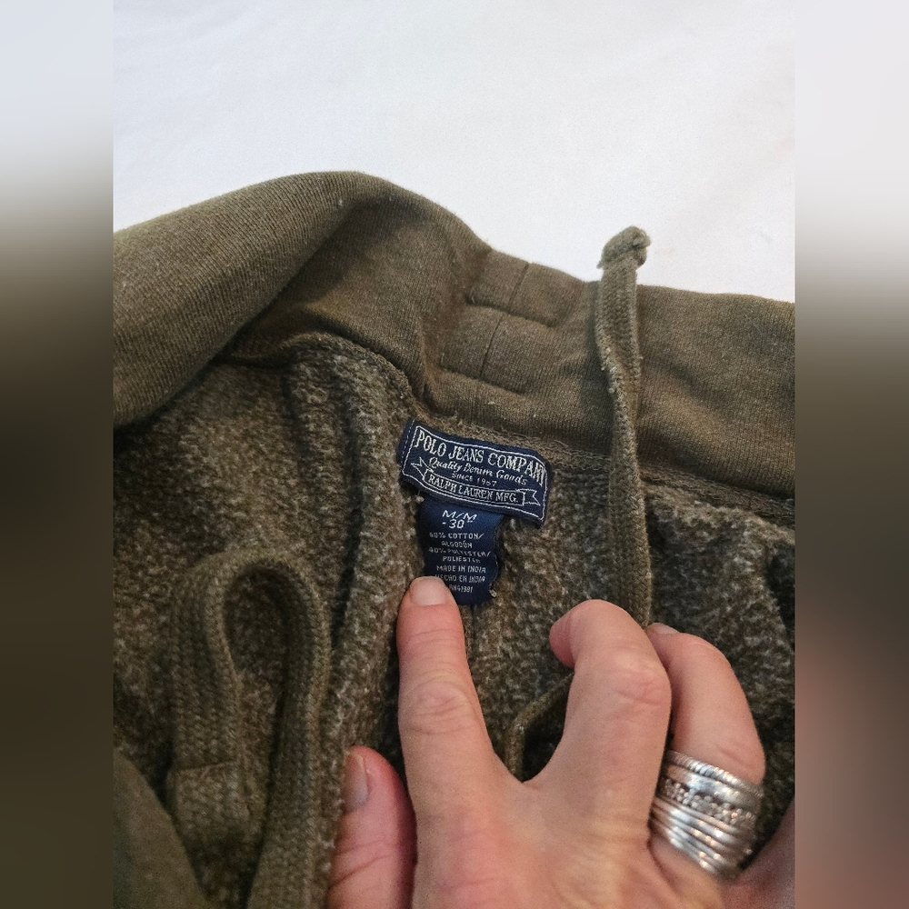 Ralph Lauren Khaki Green Hoodie Sweats Set - Lg Top/Med Bottoms - Picture 5 of 5
